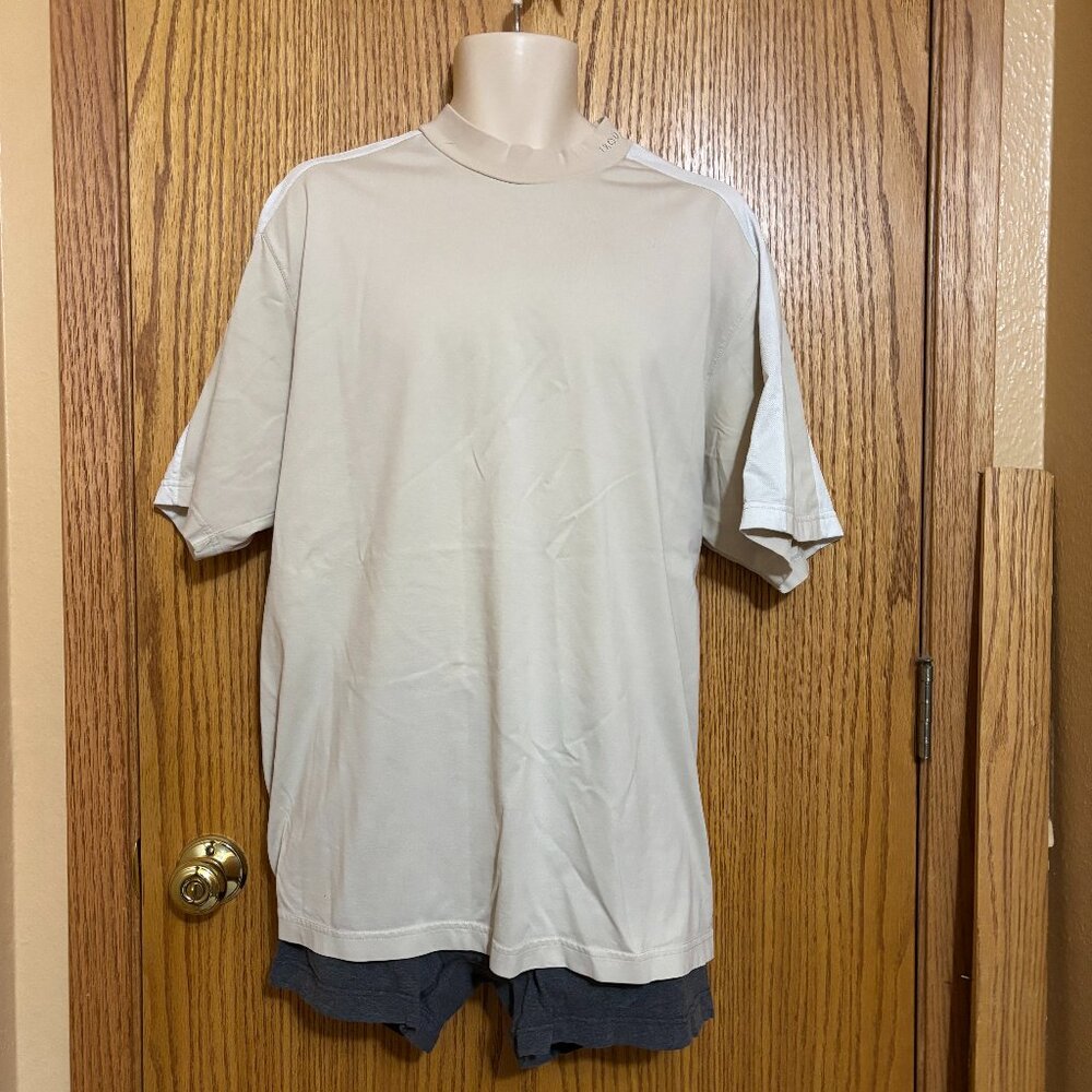 (Donated to Goodwill)Men's Izod Cool FX Shirt 2XL Cream color w/white pre-owned